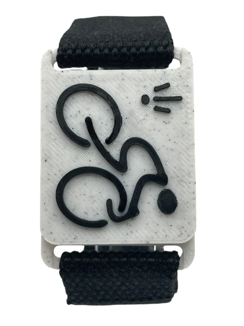 Bracelet ajustable élégant SanClic - thème sports VELO made in France, en sangle certifiée Oeko-Tex avec fermeture en PETG et aimant intégré, pour un cadeau original.