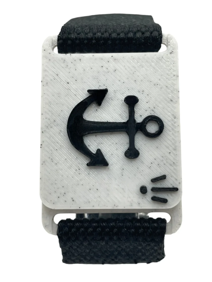 Bracelet ajustable élégant SanClic - thème sports NAUTIQUES made in France, en sangle certifiée Oeko-Tex avec fermeture en PETG et aimant intégré, pour un cadeau original.
